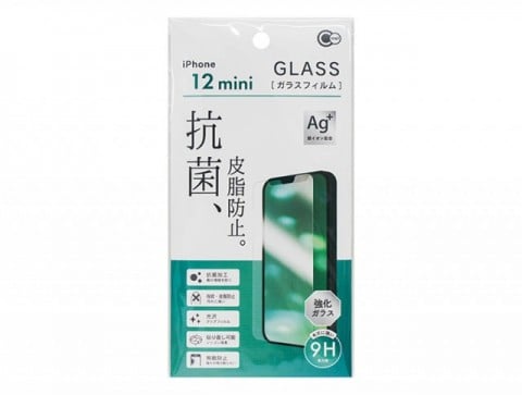 iPhone12 mini用 抗菌&皮脂防止ガラス保護フィルム
